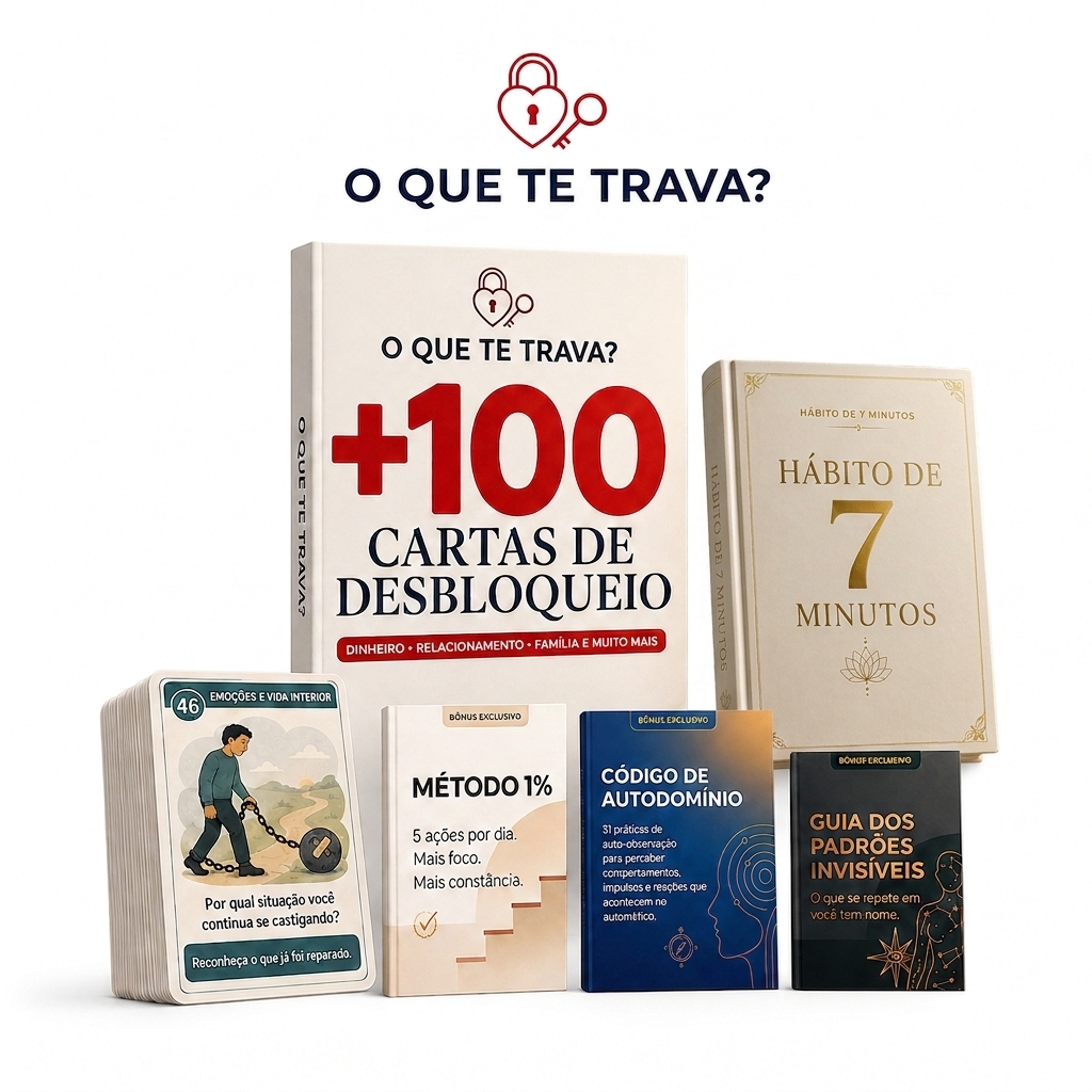 Mockup das +100 Cartas de Desbloqueio Emocional